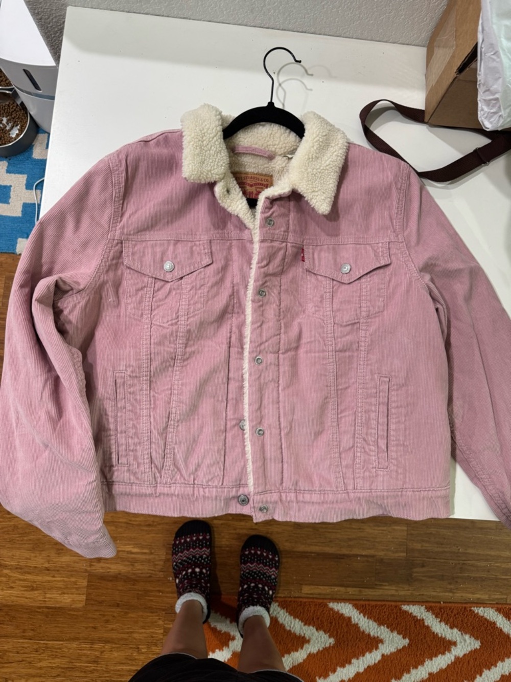 Levi's Pink Corduroy Sherpa Jacket